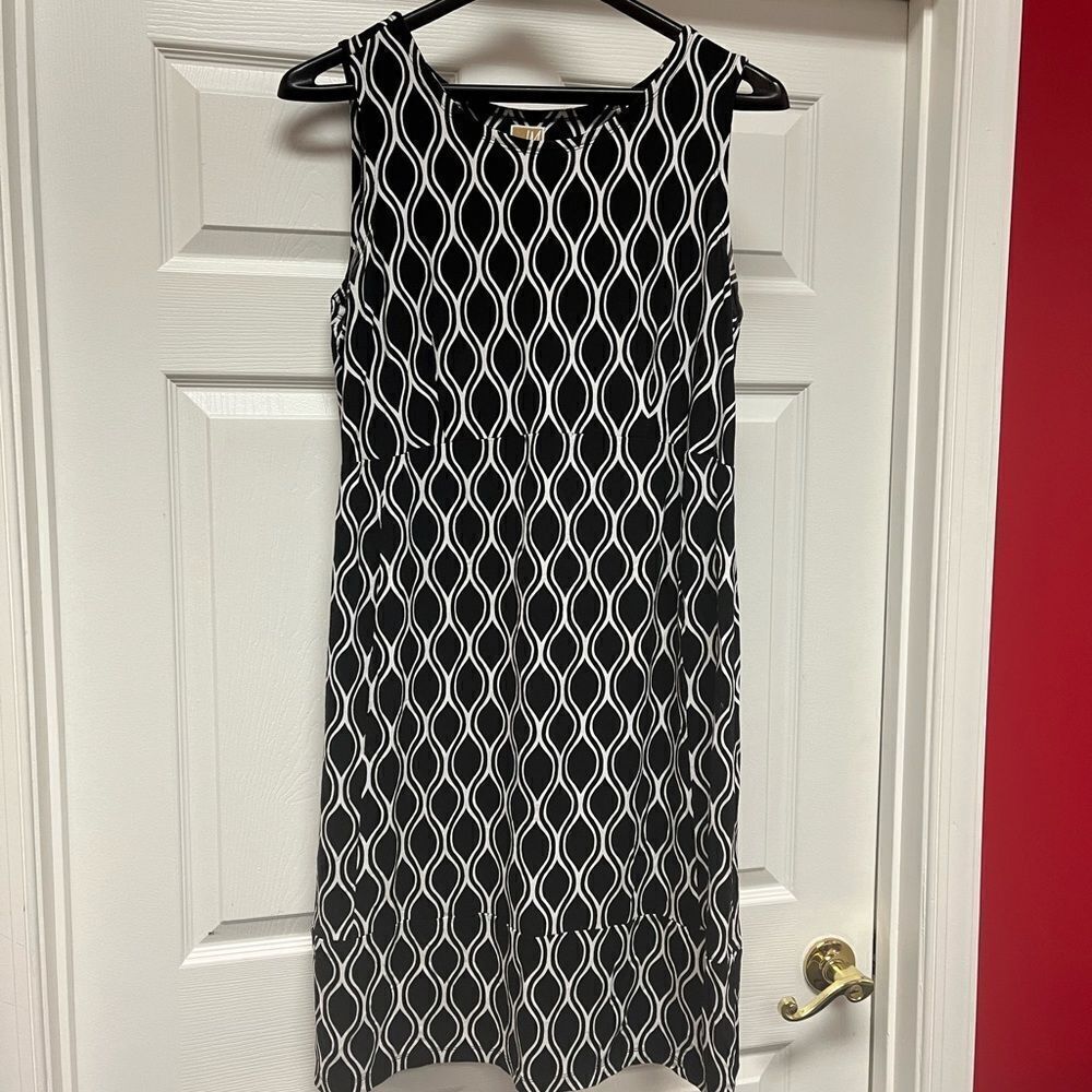 JM Collection Black & White Print Sleeveless Stretch Dress sz  0X